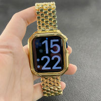 สายสแตนเลสสำหรับ Apple Watch 7ขนาด40มม. 44มม. 45มม. สายรัดข้อมือสำหรับ I Watch Series 7 6 SE 5 4 42มม. 38มม. 41มม.