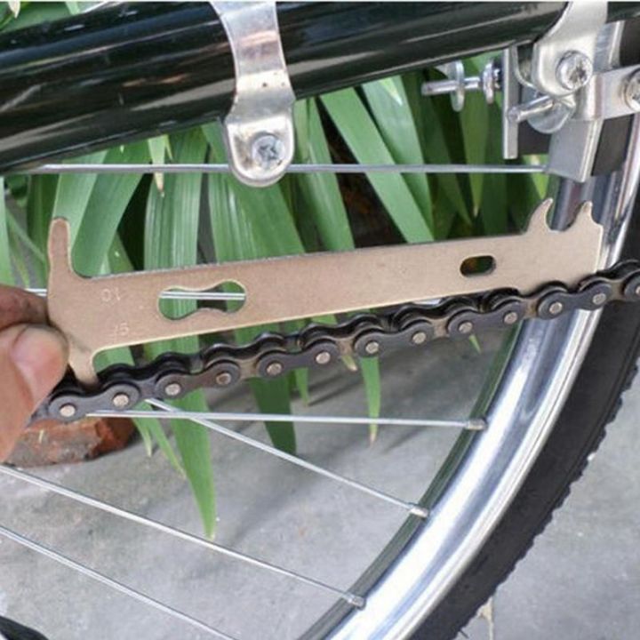 bike-chain-wear-indicator-ruler-bicycle-chains-gauge-measurement-checker-cycling-measurement-repair-tool-stainless-steel-tool