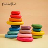 Mamimami บ้าน Rainbow บล็อกตัวต่อของเล่น4ชิ้น/เซ็ตของเล่นไม้ซ้อน Early ของเล่นเพื่อการศึกษา