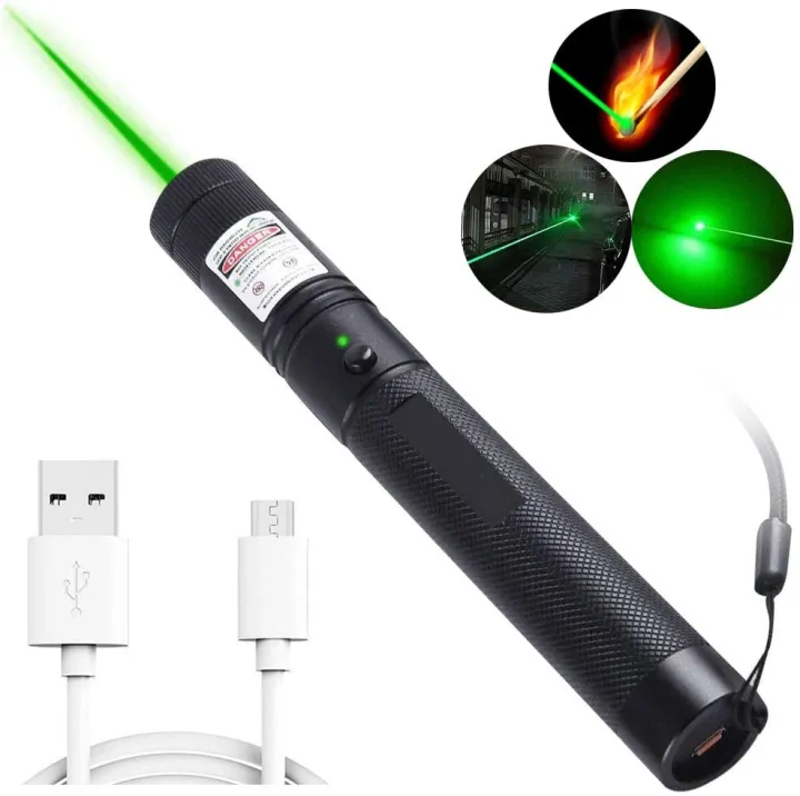 303 High Power Military Burning Laserpointer Pen Green Lights USB