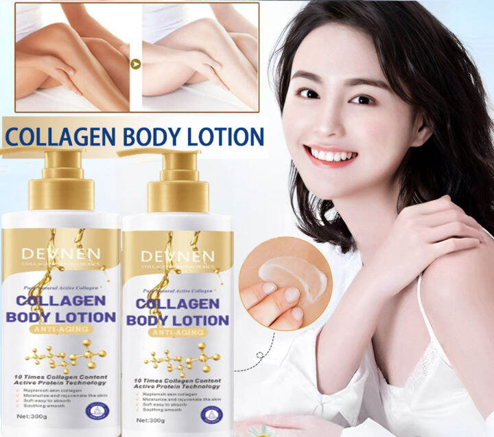 300ml DEVNEN Collagen body lotion whitening effective skin Anti Aging