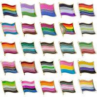 hot【DT】 LGBT Flag Badge Pin Brooch Lapel  Gay Lesbian Pins Enamel Jewelry women unsix