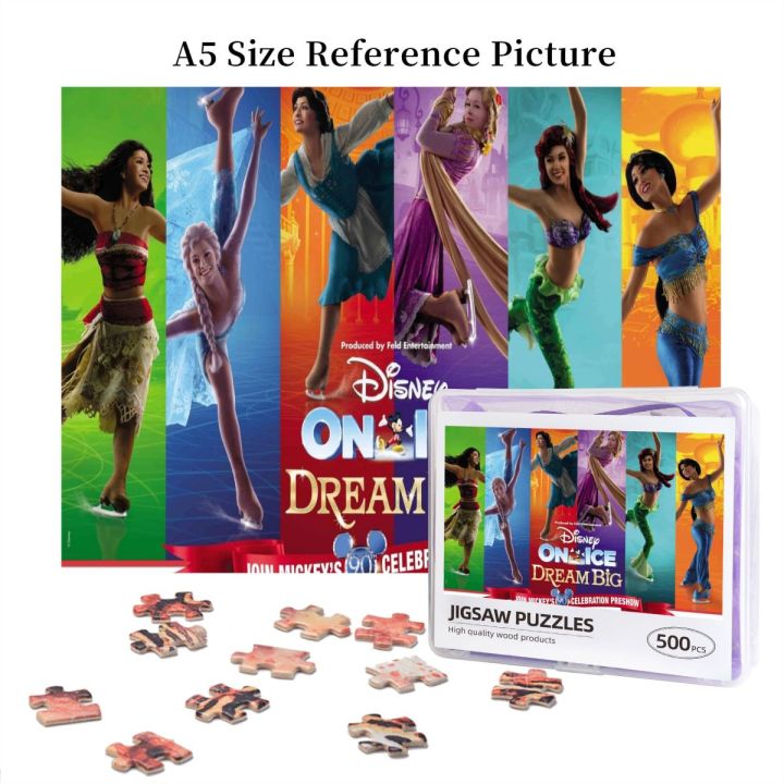 disney-on-ice-dream-big-wooden-jigsaw-puzzle-500-pieces-educational-toy-painting-art-decor-decompression-toys-500pcs