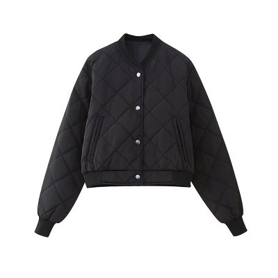 YENKYE Vintage สีดำ Cropped er Jacket สำหรับผู้หญิง2023แขนยาวสั้น Outerwear หญิง Single Breasted ฤดูใบไม้ร่วง Coat