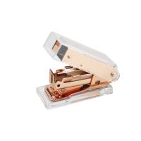 Mini Transparent Rose Gold Stapler Office Home School Binding Supplies Kawaii Small Stapler Metal Stationery Exquisite Stapler
