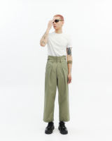 ROSEROMPSTUDIO , ASH GREEN NEW BOYS PANTS , กางขายาวผู้ชาย กางเกงทรงหลวม