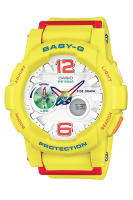 Casio Baby-G นาฬิกาข้อมือผู้หญิง สายเรซิ่น รุ่น BGA-180,BGA-180-9,BGA-180-9B - สีเหลือง