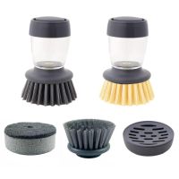 【CC】﹊□✈  Dish Scrubber Dispensing Storage Set Scouring Pot Metal Sponge Household