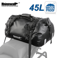 Rhinowalk 45L รถจักรยานยนต์กระเป๋ากันน้ำมอเตอร์หางกระเป๋าที่นั่งด้านหลังแพ็คเดินทางกลางแจ้งแห้งกระเป๋าเดินทางกล่องรถมอเตอร์ไซด์ Panner อานสำหรับการเดินทางทางไกล