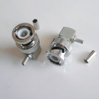 1X Pcs Q9 BNC Male 90 Degree Right Angle plug Crimp For RG316 RG174 RG179 LMR100 Cable Brass RF Connector Coax Adapter CCTV