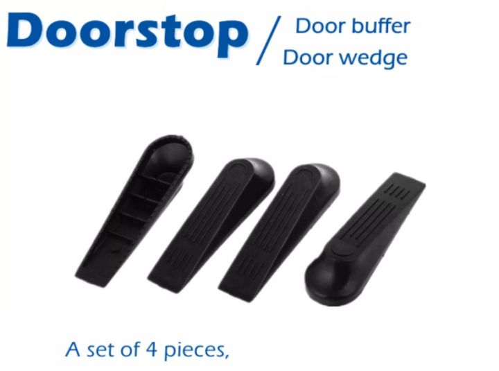ยางกันประตูปิด-door-stopper-ยางกันประตู-ยางกั้นประตู-ที่กันประตู-ยางคั่นประตู-ยางกันตีนประตู-ยางกันชนประตู-ยางสีดำ-4-ชิ้น