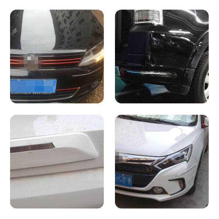 44-7x3-1cm-4pcs-car-bumper-protector-silane-guard-strip-chrome-sticker-front-rear-bumper-protector-rubber-black-universal-new