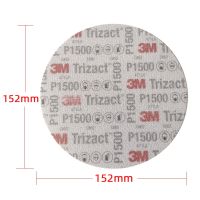 ✳ 3M Trizact Clearcoat Disc 02088 Flocking Sponge Sandpaper 6 Inch Self-adhesive Back 1500 Grit Dry Water Sanding Paper