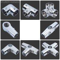 ❉ 1pc Aluminum Alloy Connector Elbow Tee Base Flat Three-dimensional Fitting Connection Fastener 25mm Steel Tube Shelf Parts