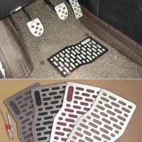 ▬ Car Floor mats Auto Aluminum Pad Plate Pedal Foot Rest Mats for Volkswagen vw passat b5 b6 b7 golf 4 5 6 7 t5 t4 touran Touareg