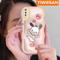 YIWESAN เคสสำหรับ VIVO S1 Pro เคสการ์ตูน3D Pochacco ดีไซน์ใหม่ขอบกันกระแทกแบบใสนิ่มโปร่งใสลายกล้องถ่ายรูปเคสมือถือเรียบง่ายอ่อนโยนฝาครอบป้องกัน