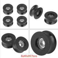 10Pcs 0840UU U ประเภท U-Groove Pulley Roller Guide ล้อเกียร์ Pulleys 8X40X20.7มม. ใช้ใน Rail Track Linear Motion ระบบ