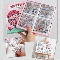 ? [กล่องละ 100 ดวง] สติ๊กเกอร์ เด็กสาวน้อย Sticker น่ารัก สำหรับติดตกแต่ง DIY ติดแน่น ทนนาน วัสดุ PVC กันน้ำ อย่างดี สีสันสดใส ไม่ลอก เกรดพรีเมี่ยม ?