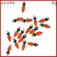 AZURE 100 pcs ทองสีทอง เครื่องประดับแครอทเคลือบ โลหะผสมอัลลอยด์ ยาว16มม. การ์ตูนเรดาร์ชาร์ม ปริมาณที่เพียงพอ กว้าง5มม. จี้เล็กๆเคลือบโลหะผสม งานฝีมือดีไอวาย