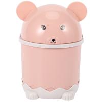 Creative Cute Desktop Trash Desktop With Lid Small Paper Basket Mini Flip Plastic Trash Can