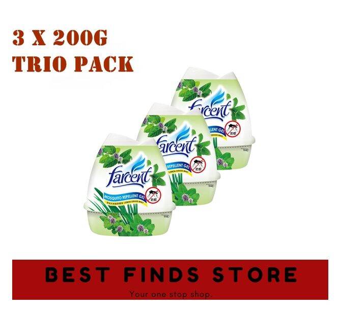 Farcent Air Freshener Mosquito Repellent Gel 3 x 200g Lazada PH