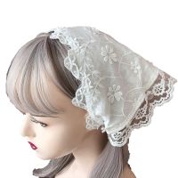 【YF】 Lolita Lace Head Scarf Bonnet Hair Band Triangle Headdress Women Girl Vintage Accessories Headscarf