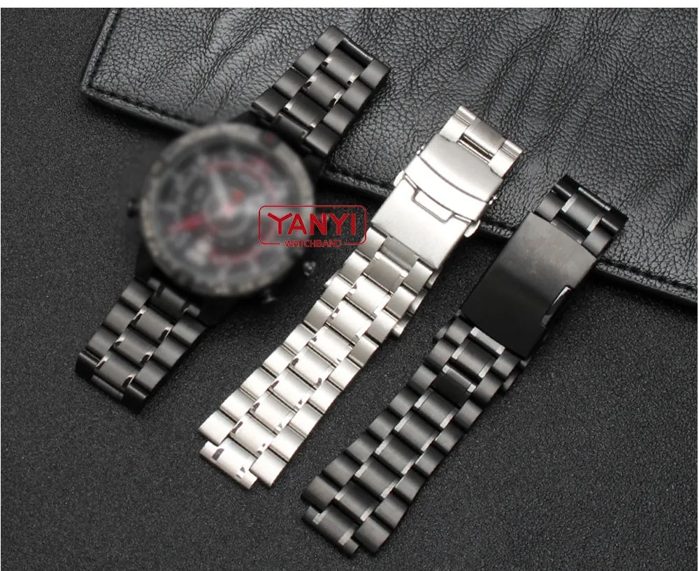 Solid Stainless Steel Watchband for timex T2N720 T2N721 T2N739 TW2R55500  watch strap men's Bracelet 24x16mm watch band metal | Lazada