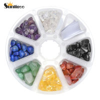 Sunligoo Dropship Mini Tumbled Chips Crushed Pieces Irregular Shaped Stone Amethyst Rock Crystal Quartz 7 Chakras ลูกปัดขนาดเล็ก