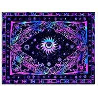 Blacklight Tapestry for Bedroom UV Reactive Tapestry Trippy Tapestry Glowing in the Dark Wall Hanging Aesthetic