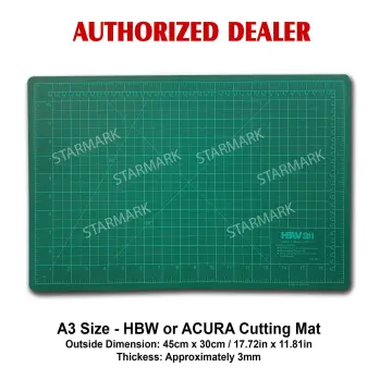 Green Cutting Mat A2 Heavy Duty 60cm x 45cm x 3mm