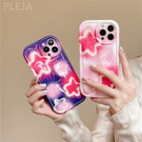 Cute Firefly Pink Stars Phone Case For iPhone 14 13 12 Pro Max Fashion Soft Silicone Protector Funda For iPhone 14 Pro 11 Funda