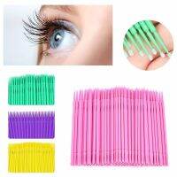 【LZ】⊙  Escovas descartáveis para cílios Cotonete Micro Individual Eyelashes Microbrush Lash Removing Acessórios de extensão 5 pcs 100pcs