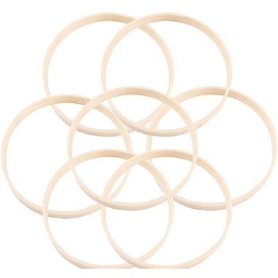 10Pcs Wooden Bamboo Dreamcatcher Rings Hoops Round Hoops Macrame Rings for Dream Catcher DIY Craft 27cm