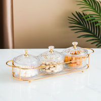 Box Snack Pot Round Dessert And Lid Display Holder Spice Transparent Dish Dessert Tray Fruit Dried Nordic