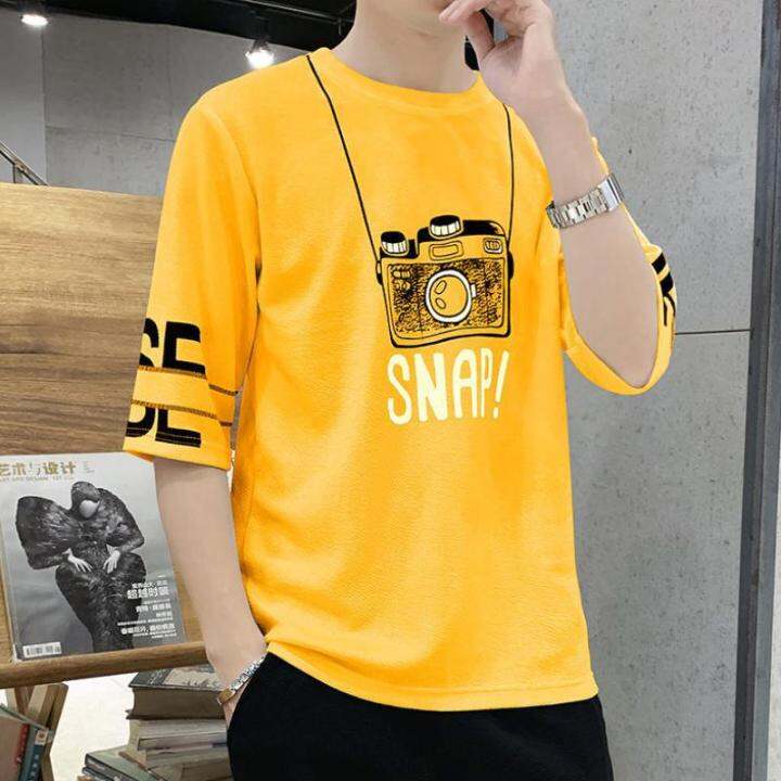 Hong Kong Style Shortsleeved Tshirt For Men Printing Clothes Base