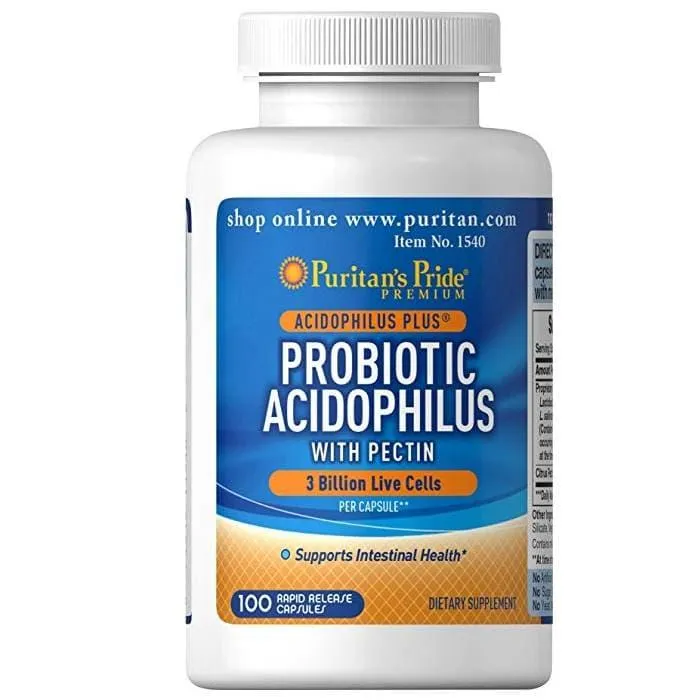 Puritan's Pride Probiotic Acidophilus with Pectin100 Capsules Lazada