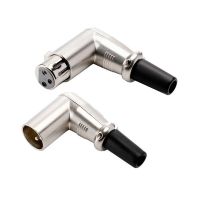 1pc XLR Connector Plug Male&amp;Female 3 Pole Blanced Microphone Audio Cable Adapter Terminal Copper Nickel Plated