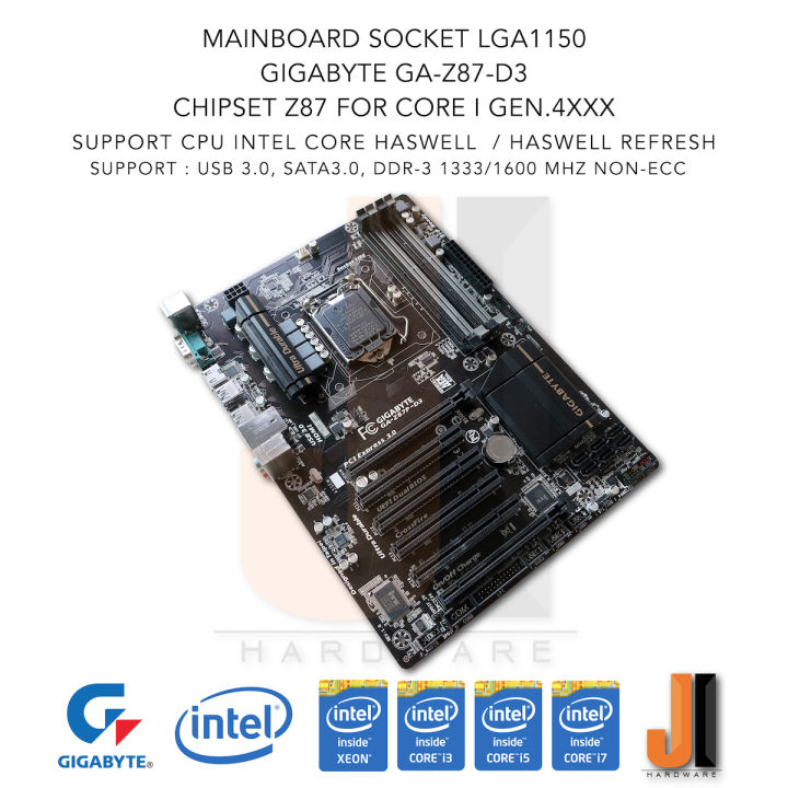 mainboard-gigabyte-ga-z87p-d3-lga1150-support-intel-core-i-gen-4xxx-and-gen-4xxx-refresh-สินค้ามือสองสภาพดีมีฝาหลัง