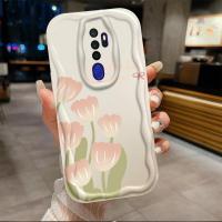 เคสสำหรับ OPPO A9 2020 A11/A5 2020/A11X ลายคลื่นดอกทิวลิปไอศกรีมปลอกเคสโทรศัพท์นิ่มสาวน่ารัก