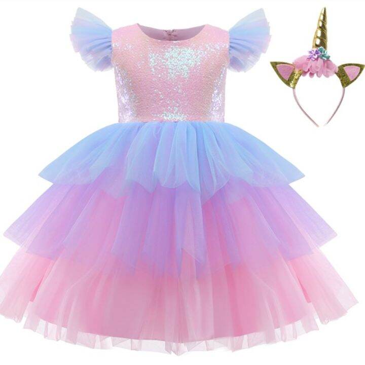 dress for kids girls 7 to 8 Summer Unicorn Dresses For Girls Costume ...