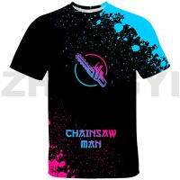 3D Japan Anime Chainsaw Man Tshirt Teenager T-shirt Streetwear Graphic T Shirts Cartoon Oversized Men Clothing Tops Tee Harajuku