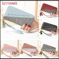 521YIANEE เครื่องหนังแท้ กระเป๋าใส่โทรศัพท์มือถือ ช่องเก็บของภายใน ซิปมีซิป กระเป๋าคลัทช์ แฟชั่นสำหรับผู้หญิง จุได้มาก กระเป๋าใส่เหรียญ สำหรับผู้หญิง