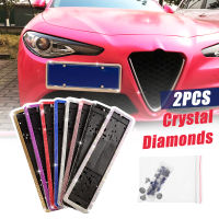 1PCS Russian Car European License Plate Frame Crystal License Plate Frame Luxury Rhinestone Car Frame Plate