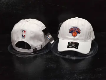 New York Knicks Vintage 90s Dad Strapback Hat Nba Basketball Blue Oran