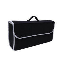 Felt Cloth Car Trunk Organizer Box Portable Foldable Storage Box Case Auto Interior Stowing Tidying Container Bags Black Grey