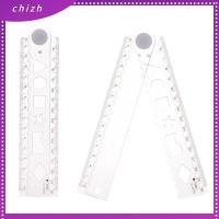 CHIZH 2pcs พับเก็บได้ เครื่องมือวัดขนาด ยืดหยุ่นได้ ใสสะอาด เครื่องมือร่างแบบ โปร่งใสโปร่งใส เซนติเมตรหน่วยเซนติเมตร ไม้บรรทัดสำหรับผู้ปกครอง ออฟฟิศสำหรับทำงาน