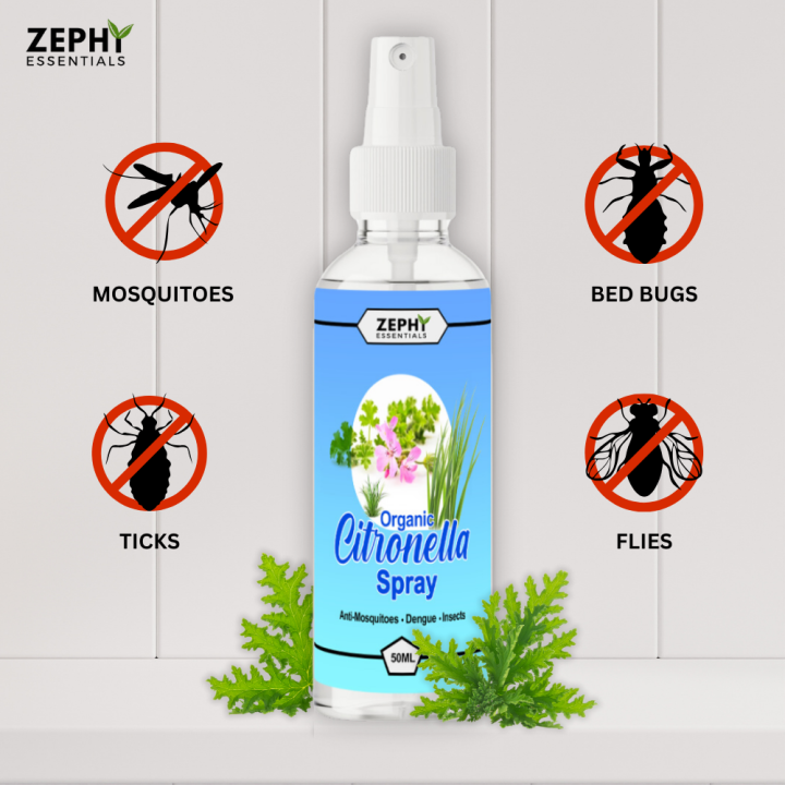 ZEPHY Citronella Spray 50ml Anti-Dengue Mosquito and Insect Repellent ...