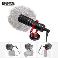 Boya BY-MM1 มินิ cardioid ไมโครโฟนโลหะ electret คอนเดนเซอร์วิดีโอ MIC 3.5 มิลลิเมตรเสียบสำหรับมาร์ทโฟน TA-blet PC และ DSLR กล้องกล้องวีดีโอ Vlog Studio