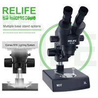 Relife RL-M3T-2L กล้องจุลทรรศน์สเตอริโอ Trinocular HD โฟกัสซูมต่อเนื่อง 0.7-4.5, ซูมออปติคอล 7-45x