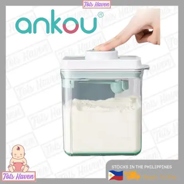 Ankou - Air Tight Milk Powder Container - Rectangle (2300ml) *White*